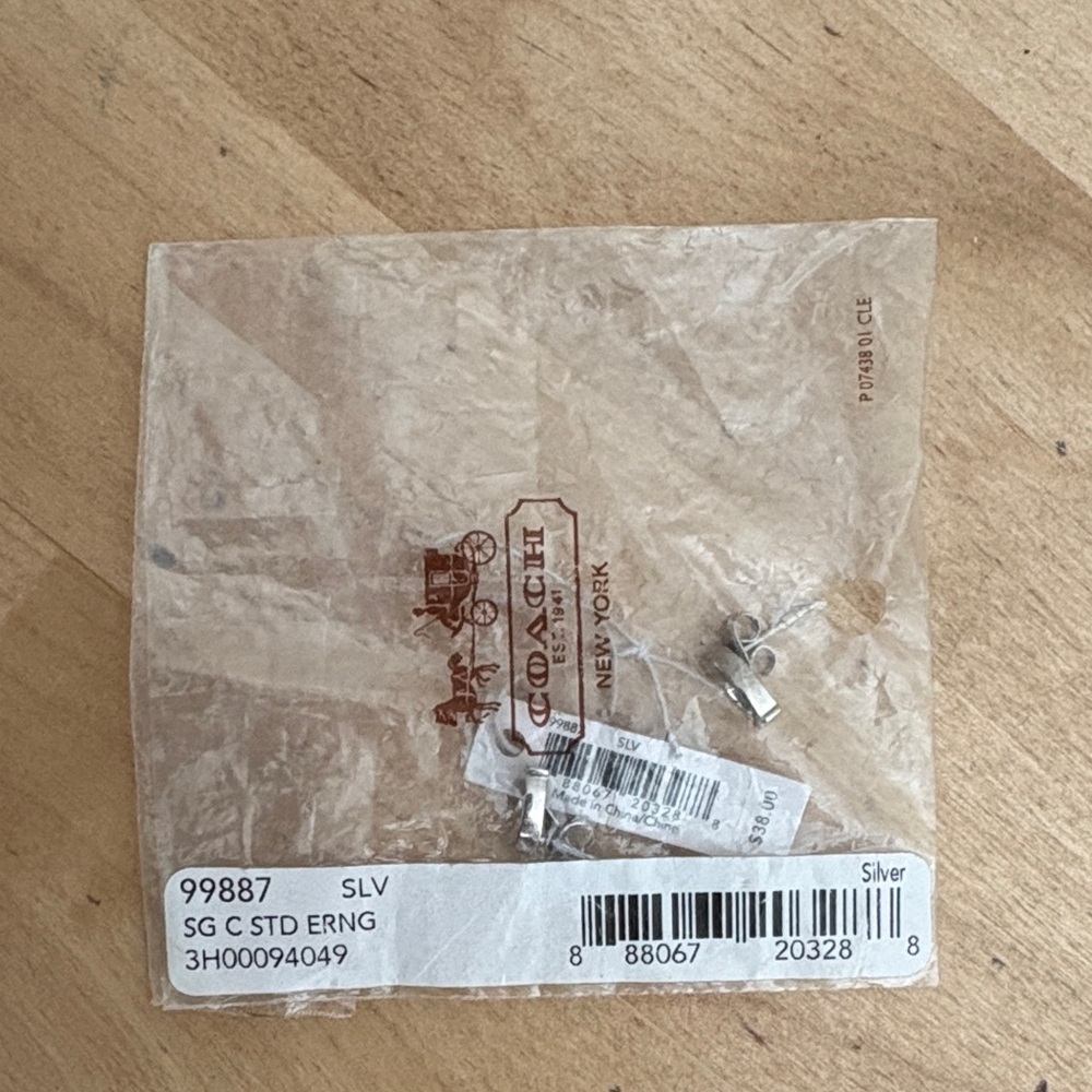 Coach Silver Stud Earrings